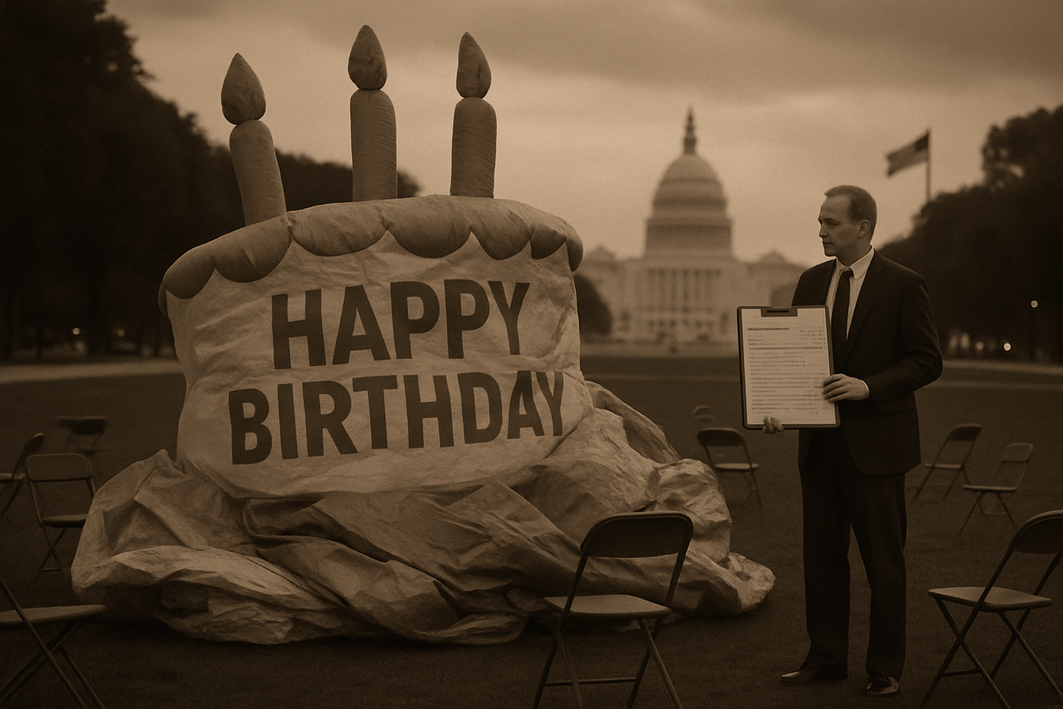 Nation Celebrates 250 Years of Self-Governance by Asking for More Money to Cover Its Own Birthday Party