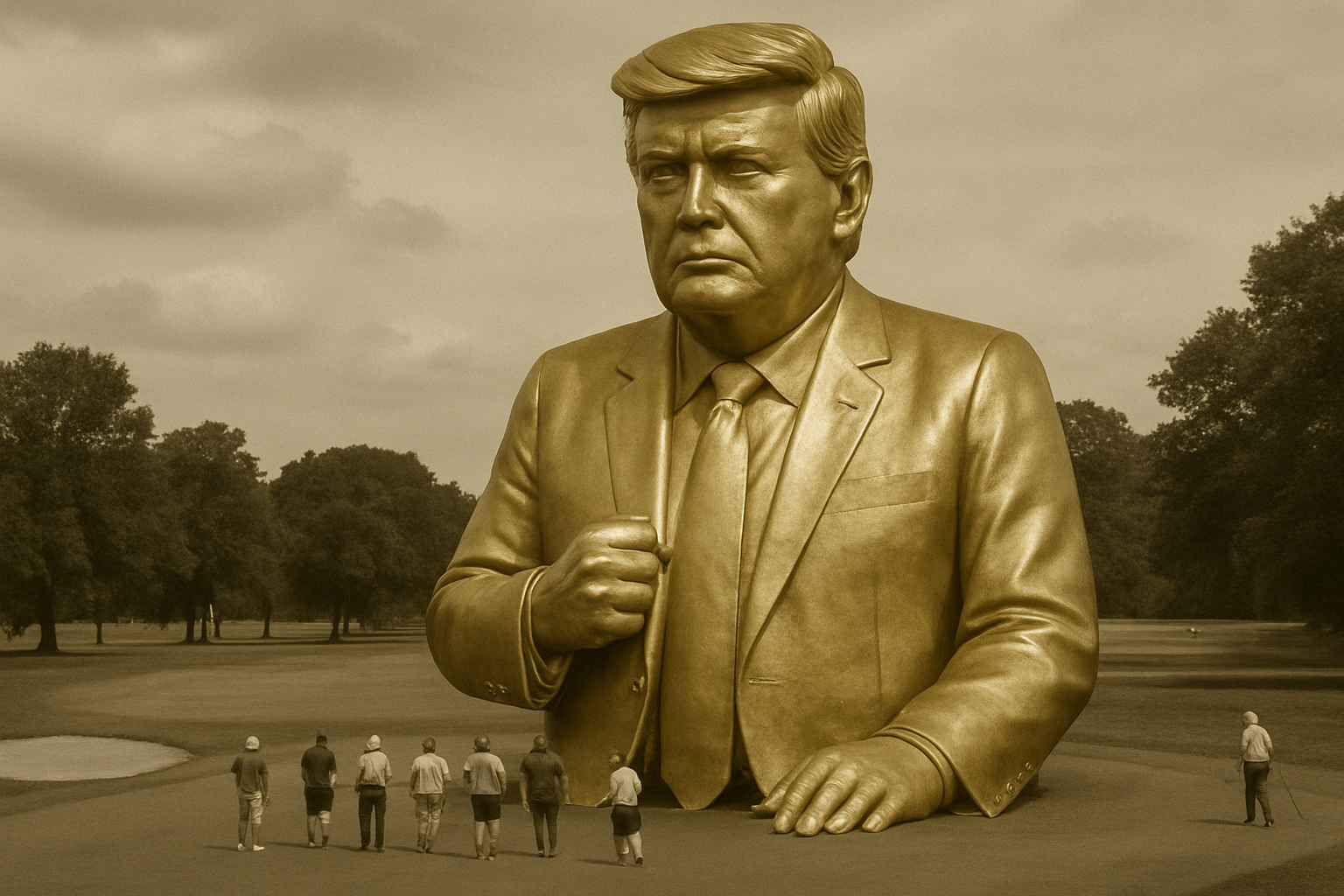 Pastor Assures Congregation That 22-Foot Golden Trump is 'Not a Golden Calf,' Just Regular Idol