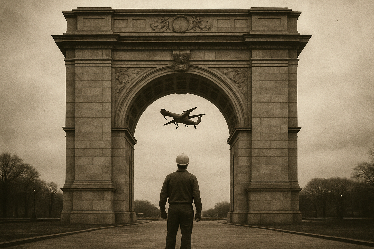 Nation Relieved to Learn Decorative Victory Arch Will Also House Snipers
